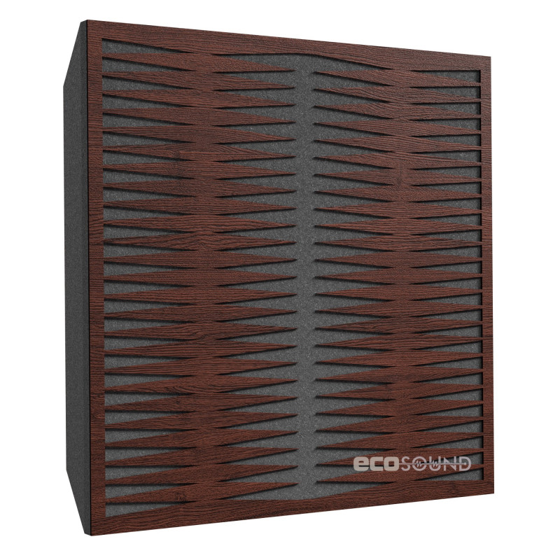 Acoustic panel Ecosound Backgammon Apple-Locarno 50 x 50 cm 73 mm brown