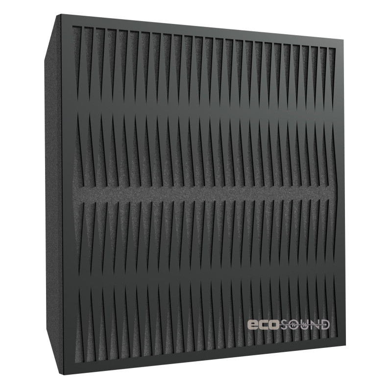 Acoustic panel Ecosound Backgammon HDF-Black 50 x 50 cm 73 mm black