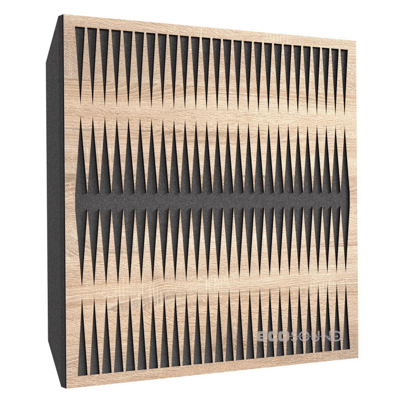 Acoustic panel Ecosound Backgammon Lt-Sonoma-Oak 50 x 50 cm 73 mm latte