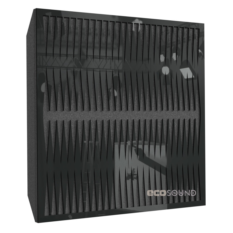 Acoustic panel Ecosound Backgammon Plastic Black 50 x 50 cm 73 mm