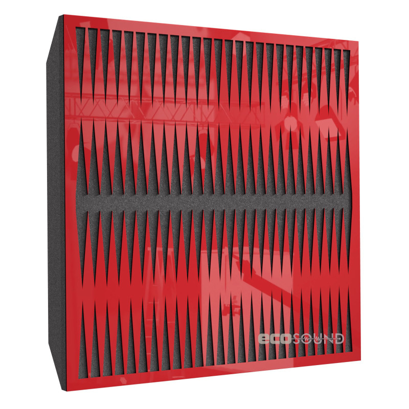 Acoustic panel Ecosound Backgammon Plastic Red 50 x 50 cm 73 mm