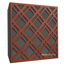 Acoustic panel Ecosound Grille Apple-Locarno 50 x 50 cm 73 mm brown