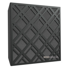 Acoustic panel Ecosound Grille HDF-Black 50 x 50 cm 73 mm black