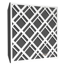 Acoustic panel Ecosound Grille HDF-White 50 x 50 cm 73 mm white