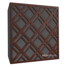 Acoustic panel Ecosound Grille Wenge 50 x 50 cm 73 mm brown