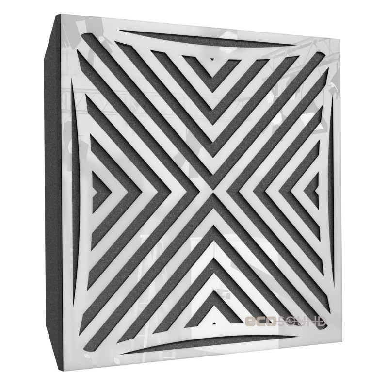 Acoustic panel Ecosound Urban HDF-White 50 x 50 cm 73 mm white