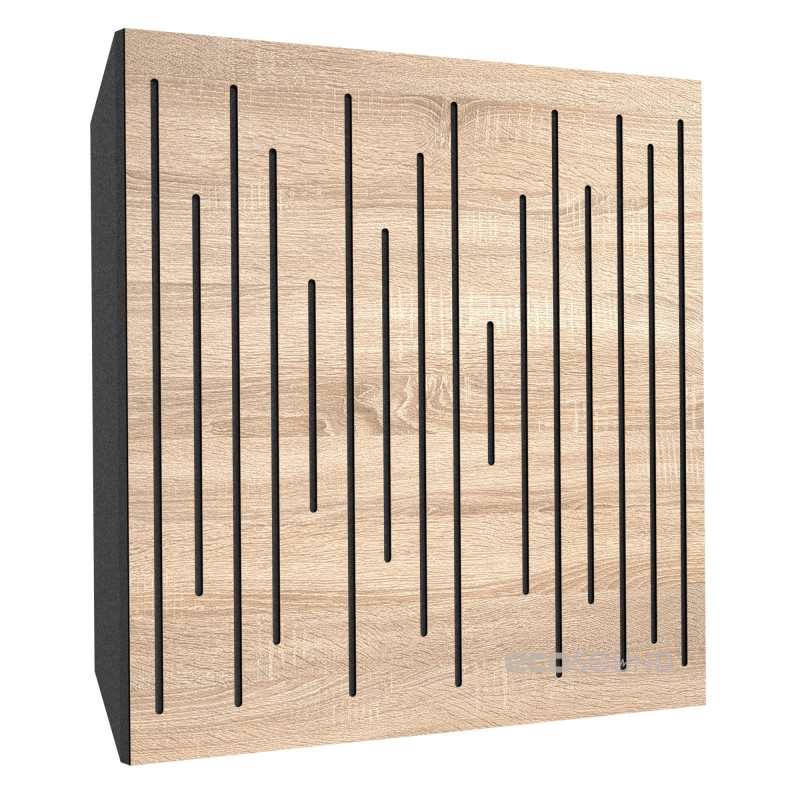 Acoustic panel Ecosound EcoPulse Lt-Sonoma-Oak 50 x 50 cm 73 mm latte
