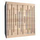 Acoustic panel Ecosound EcoPulse Lt-Sonoma-Oak 50 x 50 cm 73 mm latte