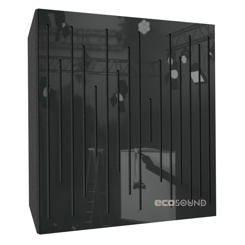 Acoustic panel Ecosound EcoPulse Plastic Black 50 x 50 cm 73 mm