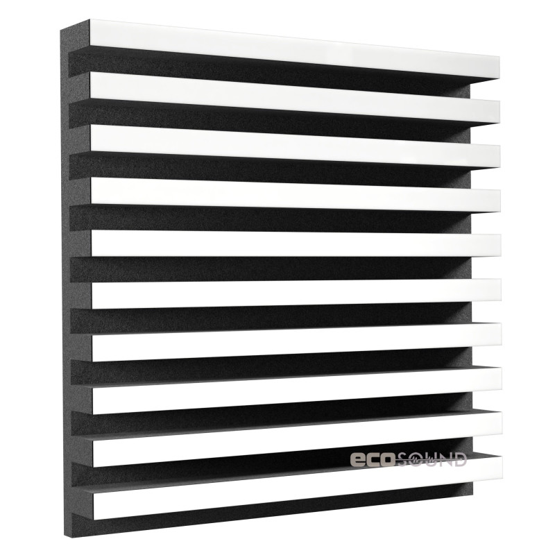 Acoustic panel Ecosound Comb Wenge 50 x 50 cm 73 mm brown