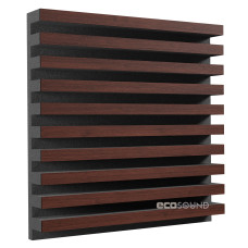 Acoustic panel Ecosound Comb Wenge 50 x 50 cm 73 mm brown