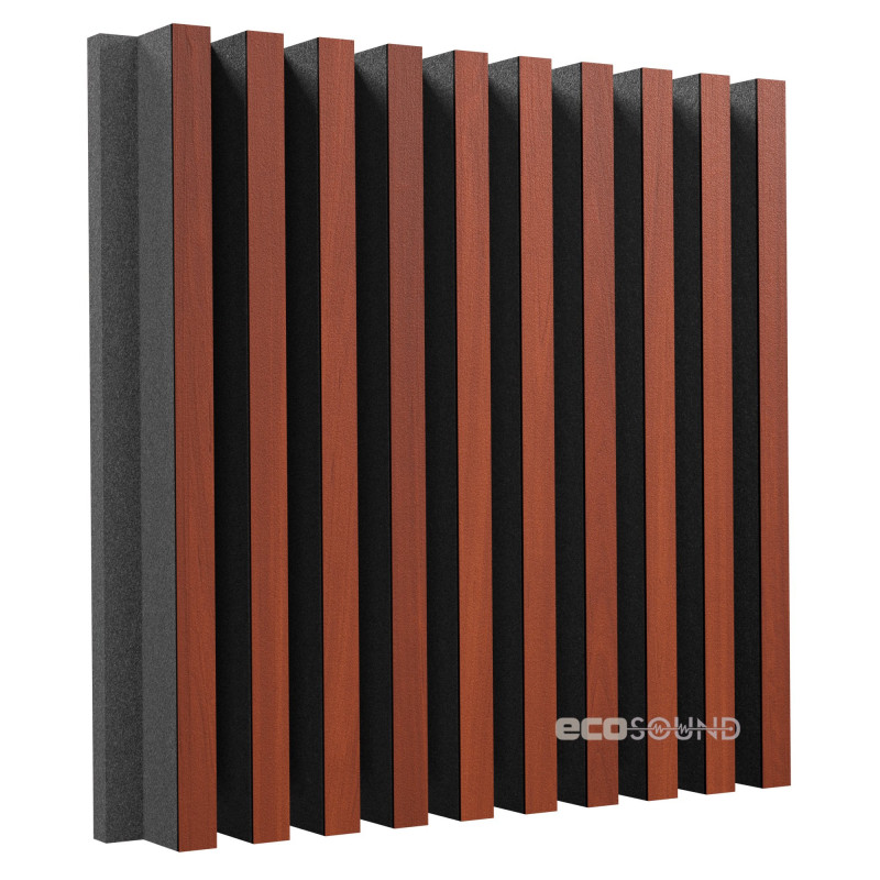 Acoustic panel Ecosound Comb Apple-Locarno 50 x 50 cm 73 mm brown