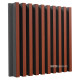 Acoustic panel Ecosound Comb Apple-Locarno 50 x 50 cm 73 mm brown