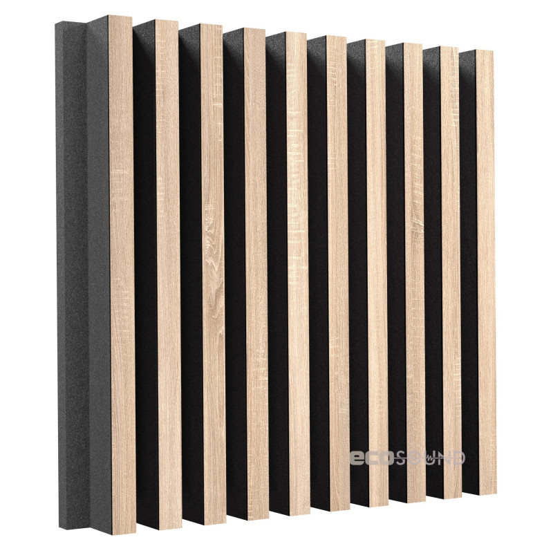 Acoustic panel Ecosound Comb Lt-Sonoma-Oak 50 x 50 cm 73 mm latte