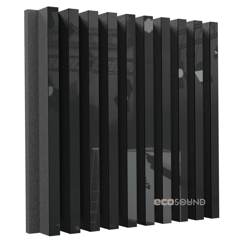 Acoustic panel Ecosound Comb Plastic Black 50 x 50 cm 73 mm