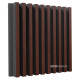 Acoustic panel Ecosound Comb Wenge 50 x 50 cm 73 mm brown