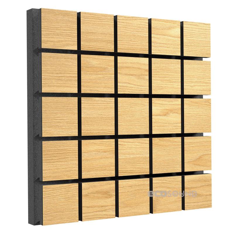 Acoustic panel Ecosound Tetras Wood White 50x50cm 73mm 