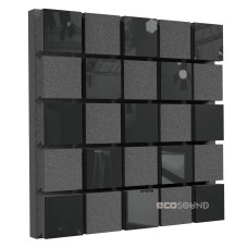 Acoustic panel Ecosound Tetras Acoustic Plastic Black 50 x 50 cm 73 mm