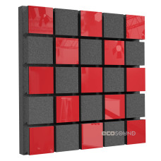 Acoustic panel Ecosound Tetras Acoustic Plastic Red 50 x 50 cm 73 mm