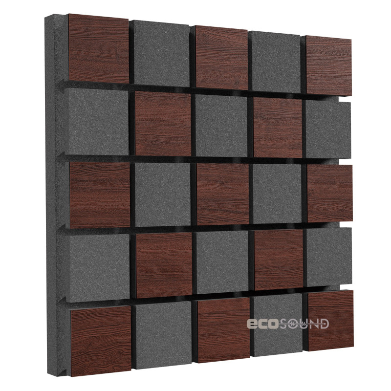 Acoustic panel Ecosound Tetras Acoustic Wood Cream 50x50cm 73mm light oak color