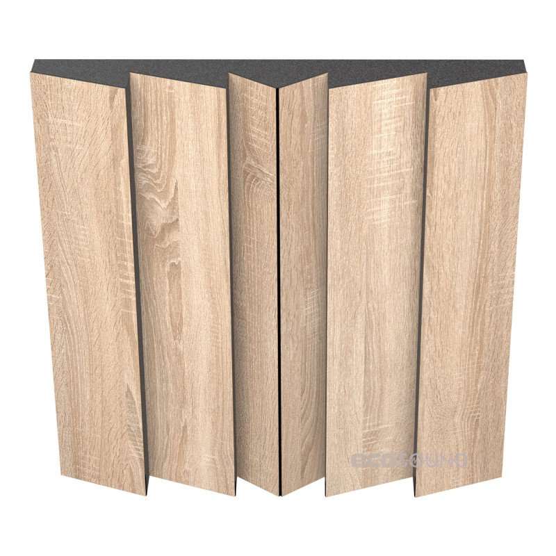Acoustic panel Ecosound Pindiff Rock Lt-Sonoma-Oak 50 x 50 cm 73 mm latte