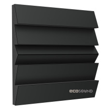 Acoustic panel Ecosound Pindiff Rock HDF-Black 50 x 50 cm 73 mm black