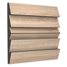 Acoustic panel Ecosound Pindiff Rock Lt-Sonoma-Oak 50 x 50 cm 73 mm latte