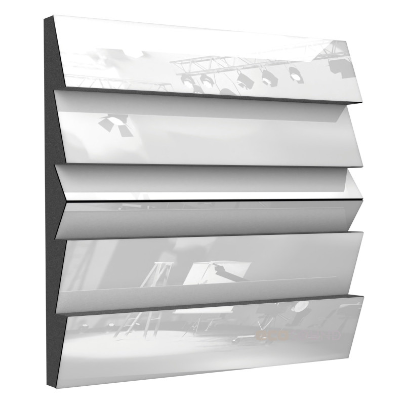 Acoustic panel Ecosound Pindiff Rock HDF-White 50 x 50 cm 73 mm white