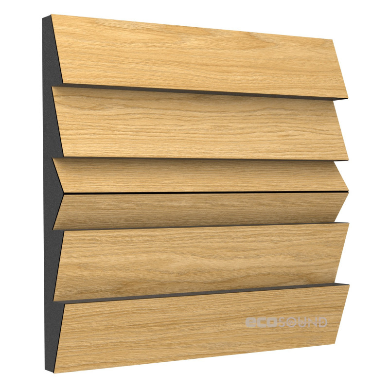 Acoustic panel Ecosound Pindiff Rock HDF-White 50 x 50 cm 73 mm white