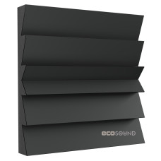 Acoustic panel Ecosound Pindiff Crater HDF-Black 50 x 50 cm 73 mm black