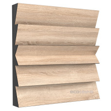 Acoustic panel Ecosound Pindiff Crater Lt-Sonoma-Oak 50 x 50 cm 73 mm latte