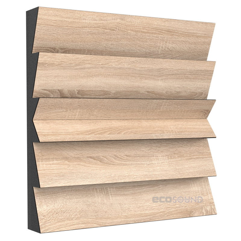 Acoustic panel Ecosound Pindiff Crater Plastic Black 50 x 50 cm 73 mm