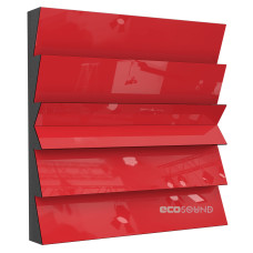 Acoustic panel Ecosound Pindiff Crater Plastic Red 50 x 50 cm 73 mm