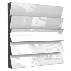 Acoustic panel Ecosound Pindiff Crater Plastic White 50 x 50 cm 73 mm