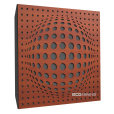 Acoustic panel Ecosound Lens Apple-Locarno 50 x 50 cm 33 mm brown 