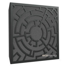 Acoustic panel Ecosound Labyrinth HDF-Black 50 x 50 cm 33 mm black 