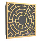 Acoustic panel Ecosound Labyrinth Wenge 50 x 50 cm 33 mm dark brown 