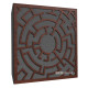 Acoustic panel Ecosound Labyrinth Wenge 50 x 50 cm 33 mm dark brown 