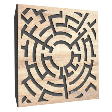 Ecosound Labyrinth-Full Lt-Sonoma-Oak acoustic panel 50 x 50 cm 33 mm latte