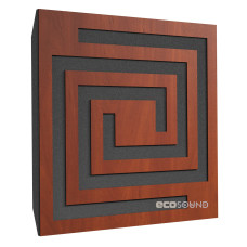 Acoustic panel Ecosound Spiral Apple-Locarno 50 x 50 cm 33 mm brown 