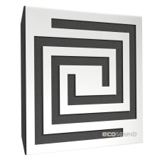 Acoustic panel Ecosound Spiral HDF-White 50 x 50 cm 33 mm white 