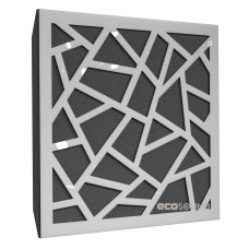 Acoustic panel Ecosound Ecoart-medium Plastic White 50 x 50 cm 33 mm white plastic