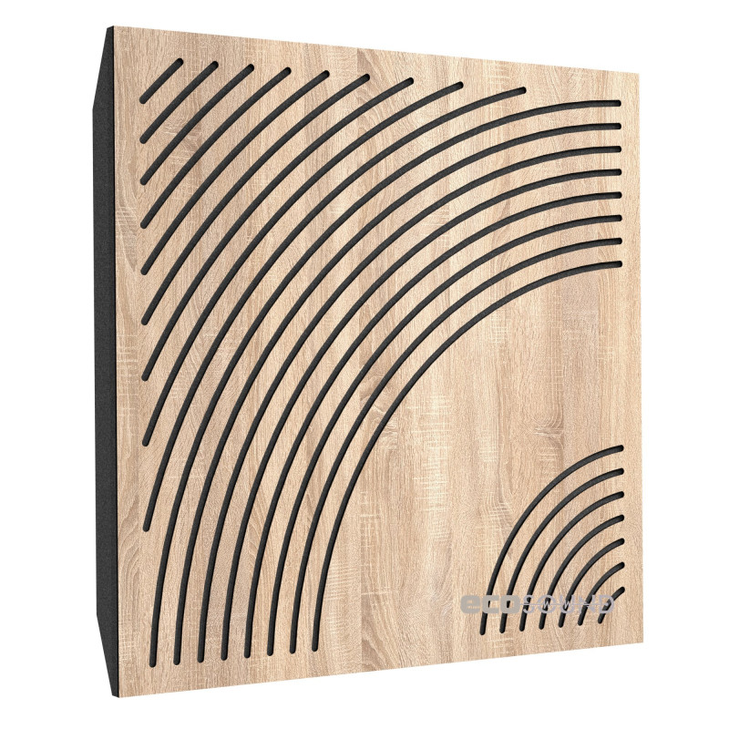 Acoustic panel Ecosound Rainbow Wenge 50 x 50 cm 33 mm dark brown 