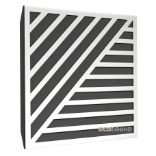 Acoustic panel Ecosound Band HDF-White 50 x 50 cm 33 mm white