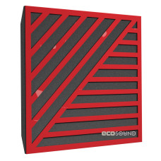 Ecosound Band Plastic Red Acoustic Panel 50 x 50 cm 33 mm red plastic