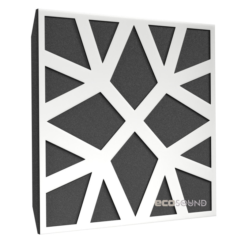 Ecosound Snowflake HDF-Black acoustic panel 50 x 50 cm 33 mm black