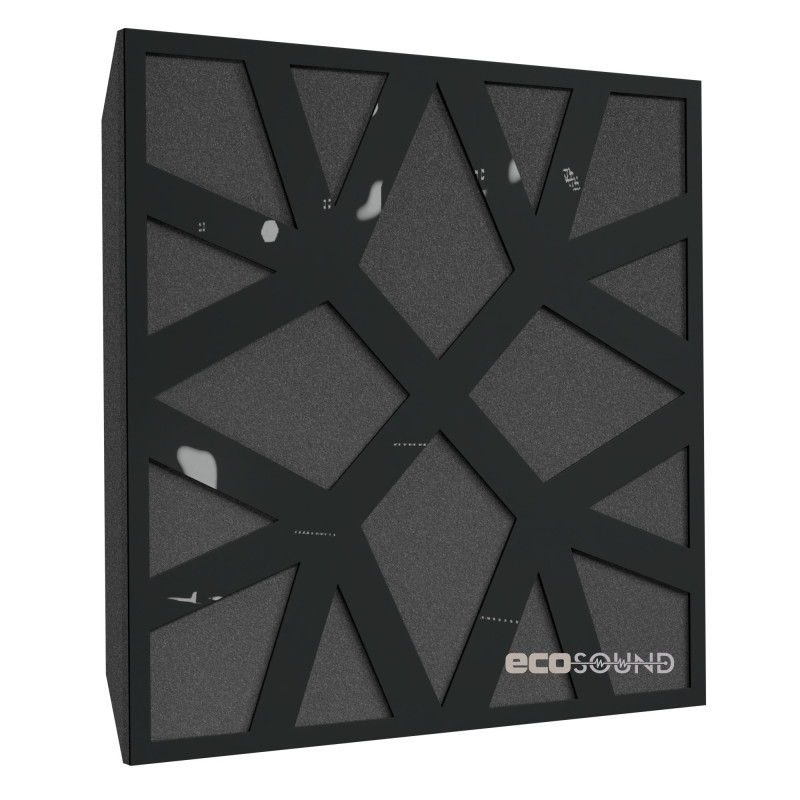 Ecosound Snowflake HDF-Black acoustic panel 50 x 50 cm 33 mm black