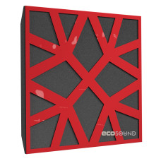 Ecosound Snowflake Plastic Red Acoustic Panel 50 x 50 cm 33 mm red plastic