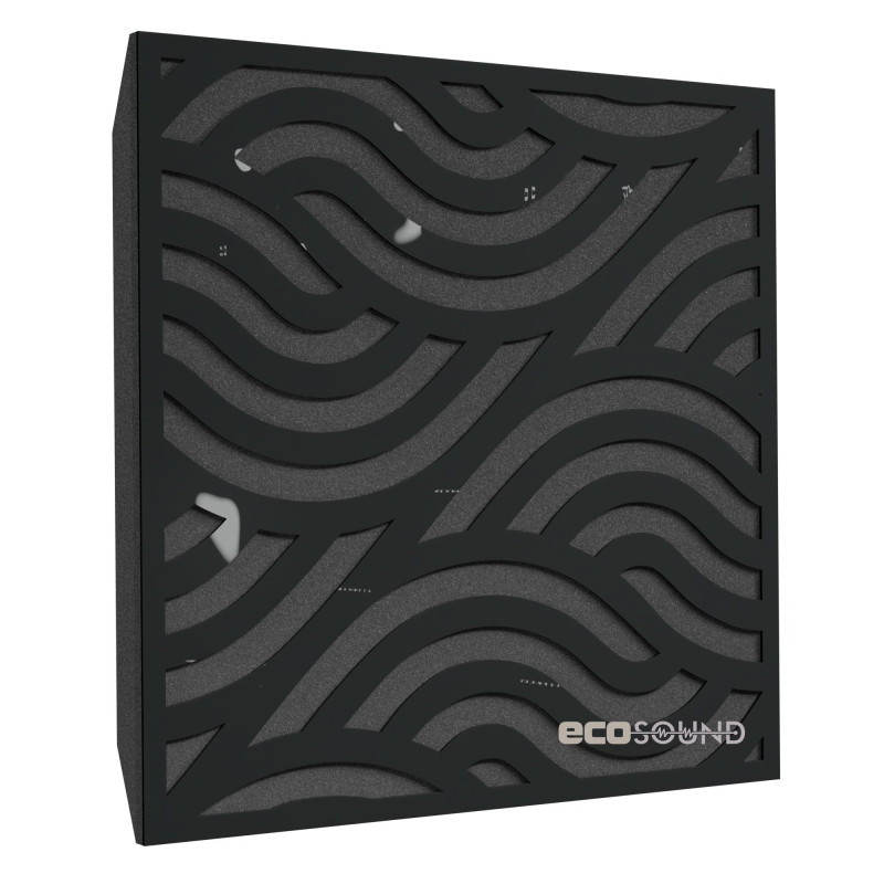 Ecosound Hilsl Wenge acoustic panel 50 x 50 cm 33 mm dark brown