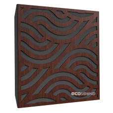 Ecosound Hilsl Wenge acoustic panel 50 x 50 cm 33 mm dark brown